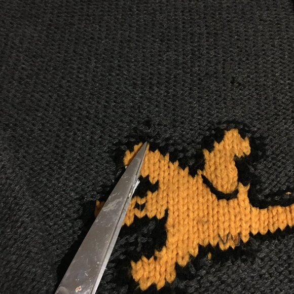 Zara Garfield Odie Womens Medium Oversized Sweater Gray Knit - Picture 4 of 8